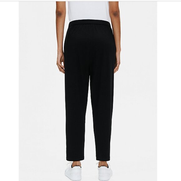 Eileen Fisher NWOT -  Slouchy Ankle Pants in Fine Tencel Jersey, Black, 2X Plus - Picture 5 of 12